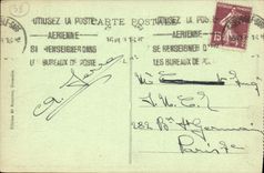 Opinion y Moucherotie de Grenoble de la POSTAL de la VENDIMIA vista del co  Marie D en tapa