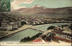 Opinion y Moucherotte de Grenoble de la POSTAL de la VENDIMIA tomados del plano fuerte