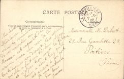 VINTAGE POSTCARD Verpilliere Avenue of the Station