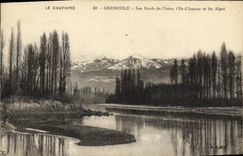 Bordes de Grenoble de la POSTAL de la VENDIMIA de L lsere L amor de D y las montanas