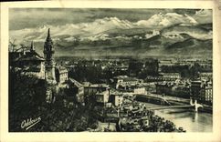 POSTAL Grenoble Marie de la VENDIMIA Saint las montanas