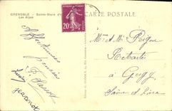 VINTAGE POSTCARD Grenoble Marie Saint the Alps