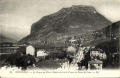 VINTAGE POSTCARD Grenoble the Helmet of Neron Martin Vinoux and Route of Lyon