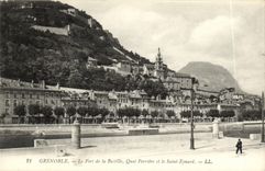 VINTAGE POSTCARD Grenoble the Fort of the Bastille Quay Stone quarry and the Eynard Saint