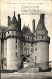 VINTAGE POSTCARD Langeais L Between Castle the Levis Bridge