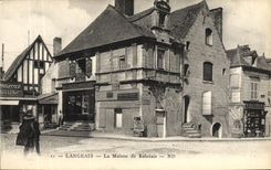 VINTAGE POSTCARD Langeais the House of Rabelais Bakery Pastry making