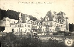 VINTAGE POSTCARD Loire ch4ateau Villandry View