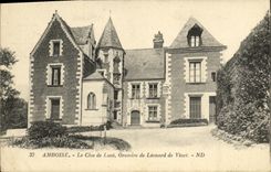 VINTAGE POSTCARD Amboise the Oratorical Moon Field of Leonard de Vinci