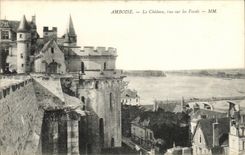 VINTAGE POSTCARD Amboise the Castle Seen on the Pits