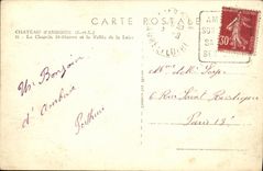 VINTAGE POSTCARD Amboise the Castle the vault St Hubert and the Loire Valley