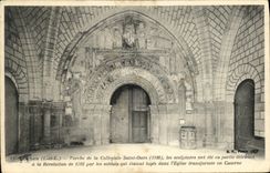 CPA Loches Porche de la Collegiale Saint Ours
