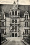 VINTAGE POSTCARD Azay the Curtain Detail of the Principal Frontage the castle Carries D entered