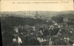 VINTAGE POSTCARD Tours has Vol D Bird the Prefecture and the New Hotel City