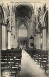 VINTAGE POSTCARD Tours Interior of L Church Julien Saint