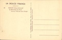 VINTAGE POSTCARD Rouen the war memorial the Maxime REal del Sarte