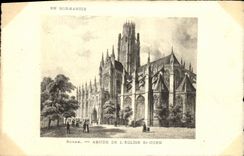 VINTAGE POSTCARD Rouen Apse Of L Church St Ouen
