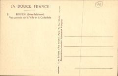 VINTAGE POSTCARD Rouen View on the City and the Cathedral