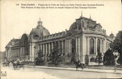 VINTAGE POSTCARD Paris Palate of the Town of Paris or Small Champs Elysees