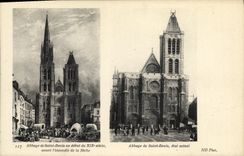 VINTAGE POSTCARD Abbey of Denis Saint at the Beginning of the 19th Current condition