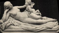 VINTAGE POSTCARD Paris Museum of Luxembourg Crauck youth and L love