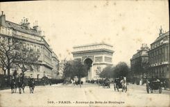 Avenida de Paris de la POSTAL de la VENDIMIA de la madera de Boulogne
