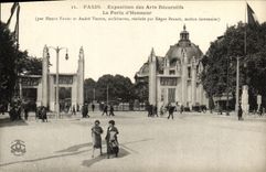 VINTAGE POSTCARD Paris Fair of Decorative Arts the Gate D Honor