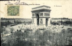 VINTAGE POSTCARD Paris View of the Place of L Etoile