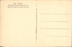 VINTAGE POSTCARD Paris Seen of the Seine During the Rising Floods Sinners