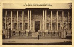 VINTAGE POSTCARD Paris Picpus Bel Air the frontage of the permanent museum of the Colonies