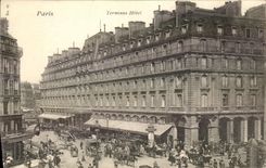 VINTAGE POSTCARD Paris Terminus Hotel