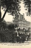 VINTAGE POSTCARD Paris the Garden of Tulieries and the House of Marsan
