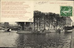 VINTAGE POSTCARD Paris L iie Saint Louis