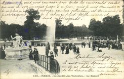 CPA Paris Le Jardin des Tuileries Le bassin 