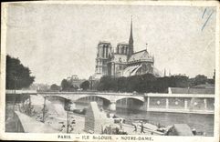 VINTAGE POSTCARD Paris Island St Louis Notre Dame