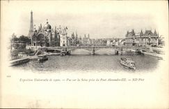 CPA Expoistion Universelle de 1900 Vue sur la Seine prise du Pont Alexandre lll