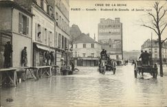 VINTAGE POSTCARD Believed of the Seine Paris Grenelle Boulevard of Grenelle