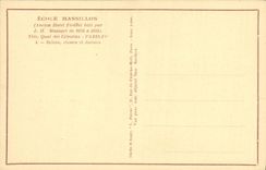 Escuela de Massillon de la POSTAL de la VENDIMIA  a  Quay de las clases y de los dortoris de Celestins Paris lV Balcon