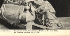 CPA Eglise de la Sorbonne Tombeau Cardinal de Richelieu Ministre du roi Louis XIII par Girardon