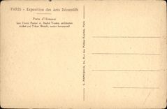CPA Paris Exposition des Arts Decoratifs Porte d Honneur
