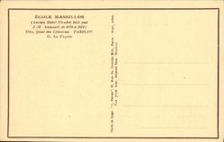 VINTAGE POSTCARD Massillon School  a  Quay of Celestins Paris the Frontage