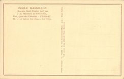 VINTAGE POSTCARD School Massilon 2 bis Quai des Celestins Paris Le balcony of the classes of small