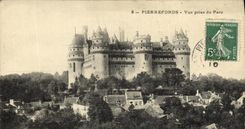 POSTAL Pierrefonds de la VENDIMIA vista del parque