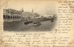 CPA Rive droite de la Seine Pont de l Alma Paris 1900