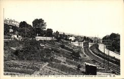 VINTAGE POSTCARD Holy Cloud Slopes Line of the Railroad and Avenue of Suresnes