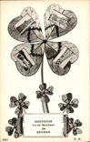 VINTAGE POSTCARD Souvenir Gate Happiness of Separate Clover