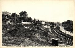 VINTAGE POSTCARD Holy Cloud Slopes Line of the Railroad Avenue of Suresnes