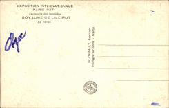 CPA Exposition Internationale Paris 1937 Esplanade des Invalides Royaume de Lilliput La Ferme Nains Cirque Poney