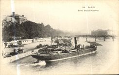 CPA Paris Port Saint Nicolas Bateau