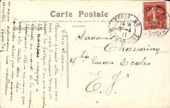 VINTAGE POSTCARD Paris Public garden St Pierre and the Sacring Heart