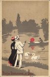 CPA Bois de Boulogne le Lac Cygne